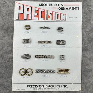 Precision Shoe Buckles Ornaments Salesman Sample Vintage Advertising Card